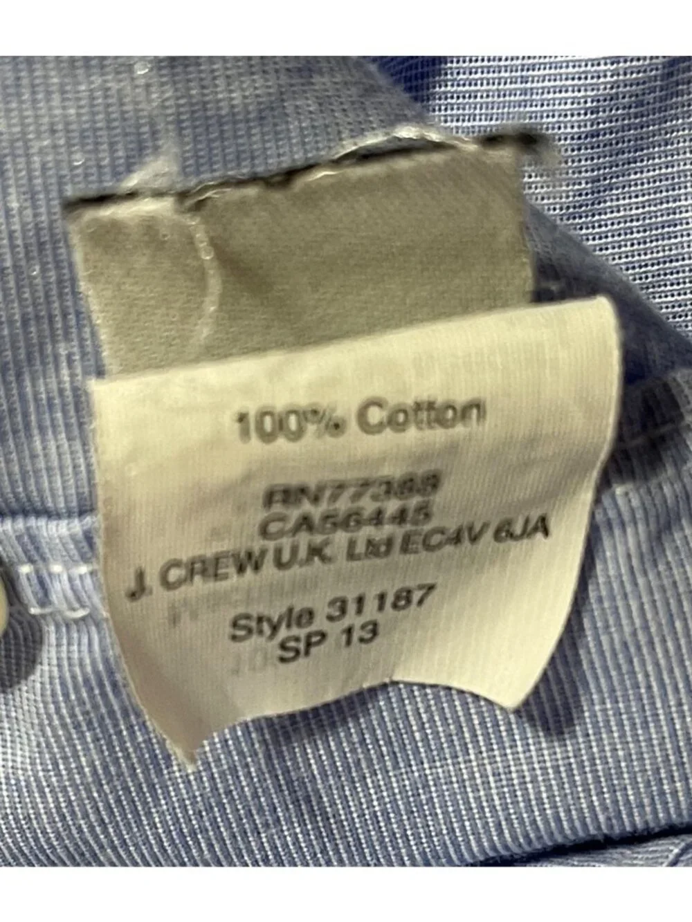 J. Crew Mens Slim Fit Button Down Shirt Size S Blue Business Casual Versatile